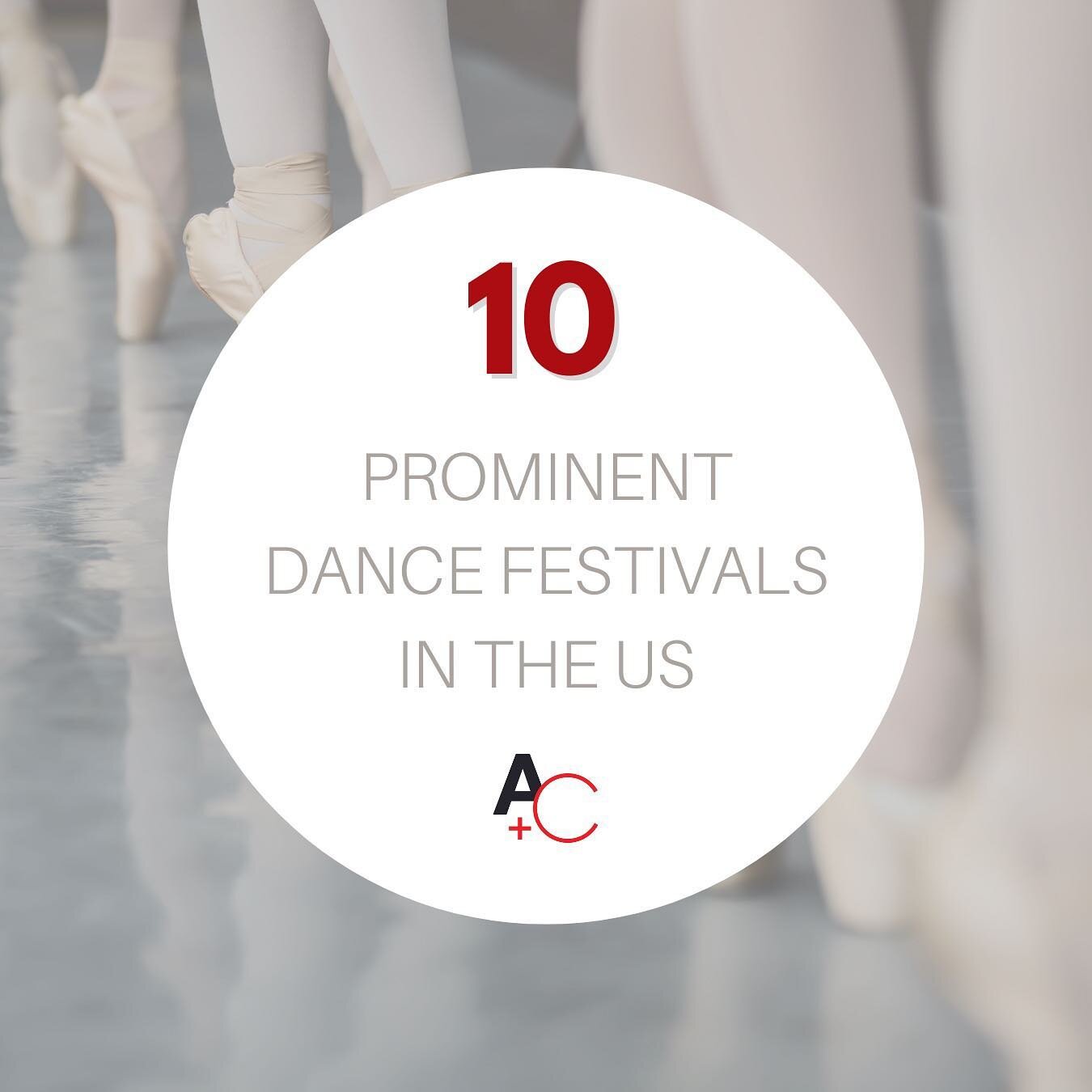 Here are 10 prominent dance festivals in the US that you should know about!

@nydancefestival 
@atdforg 
@wakeforestdance 
@kahulapiko 
@bam_brooklyn 
@nycitycenter 
@jacobspillow 
@sfhiphopdancefest 
@worldsalsafest 
@kathakfestival 

#dance #dancef