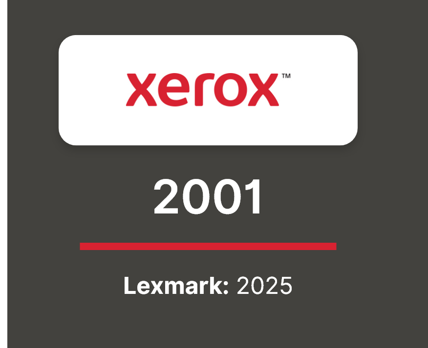 Red Xerox logo on a white background