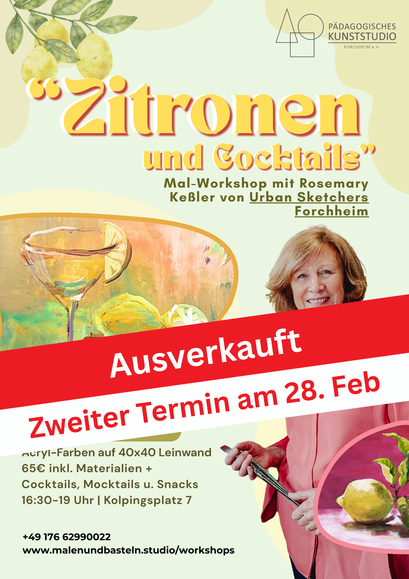Acryl Mal-Workshop mit Rosemary am 31. Jan. 2026 im Kunststudio in Forchheim am Kolpingsplatz 7