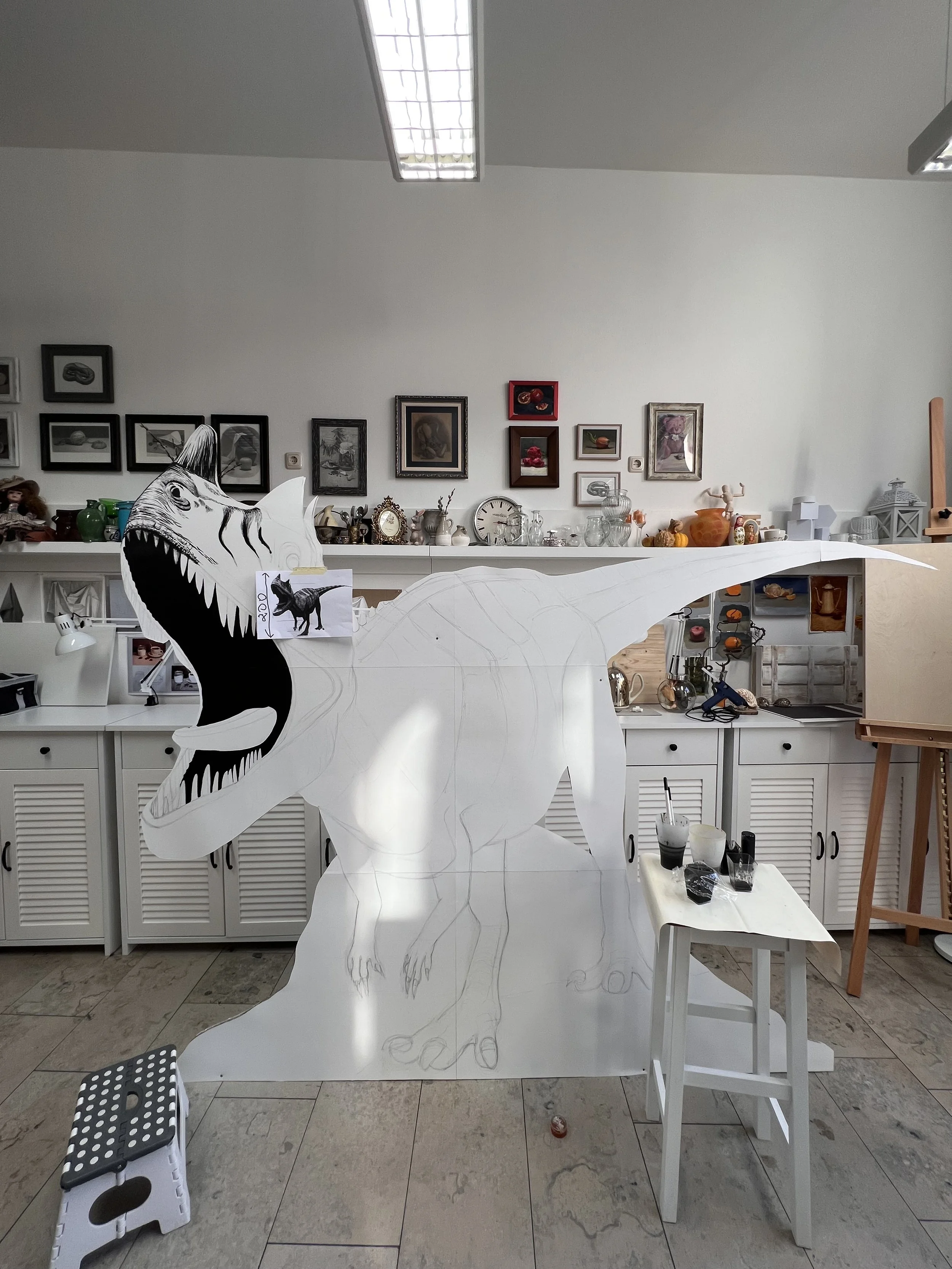 Dinosaurier Maltechnik