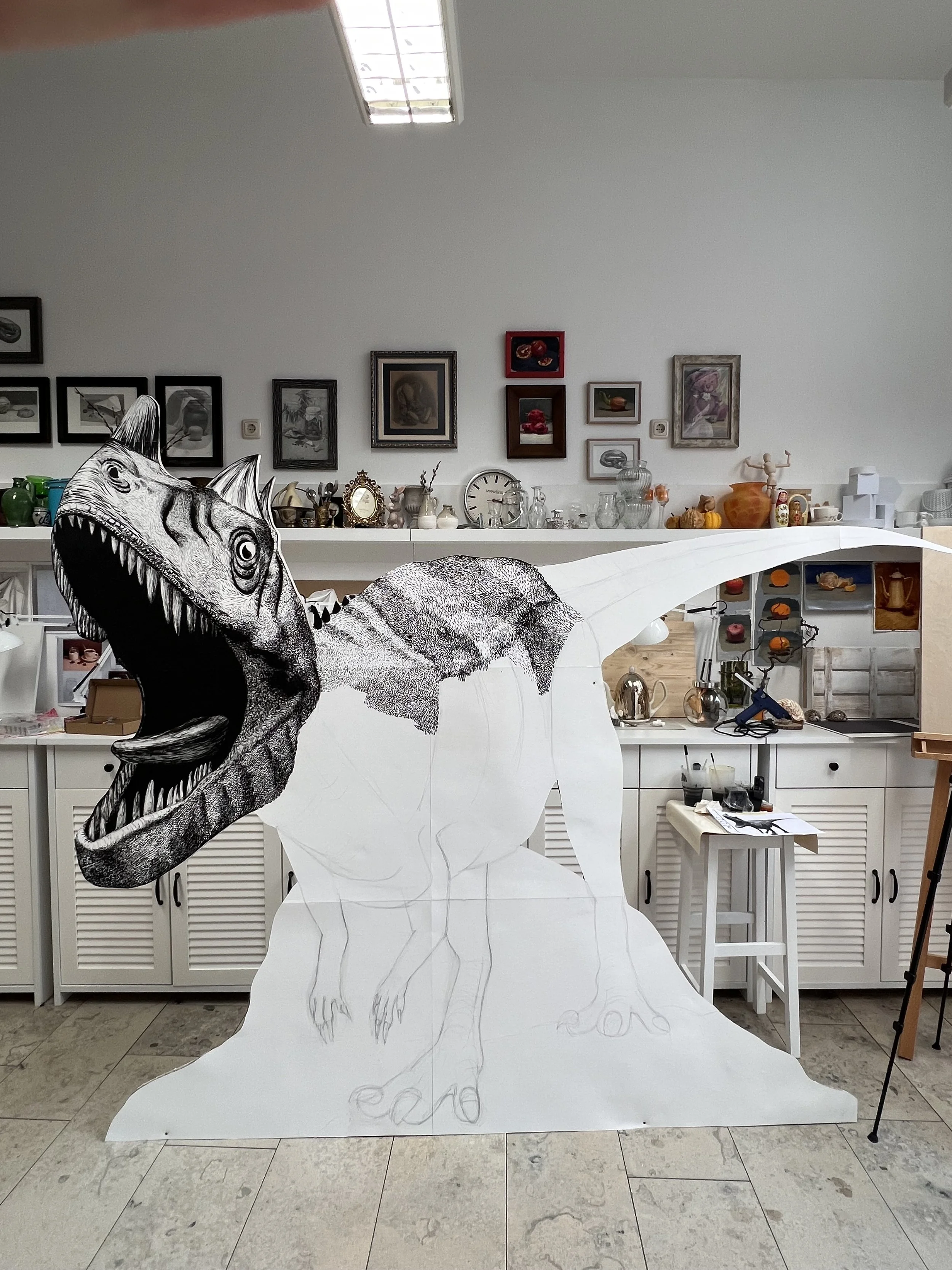 Dinosaurier Maltechnik