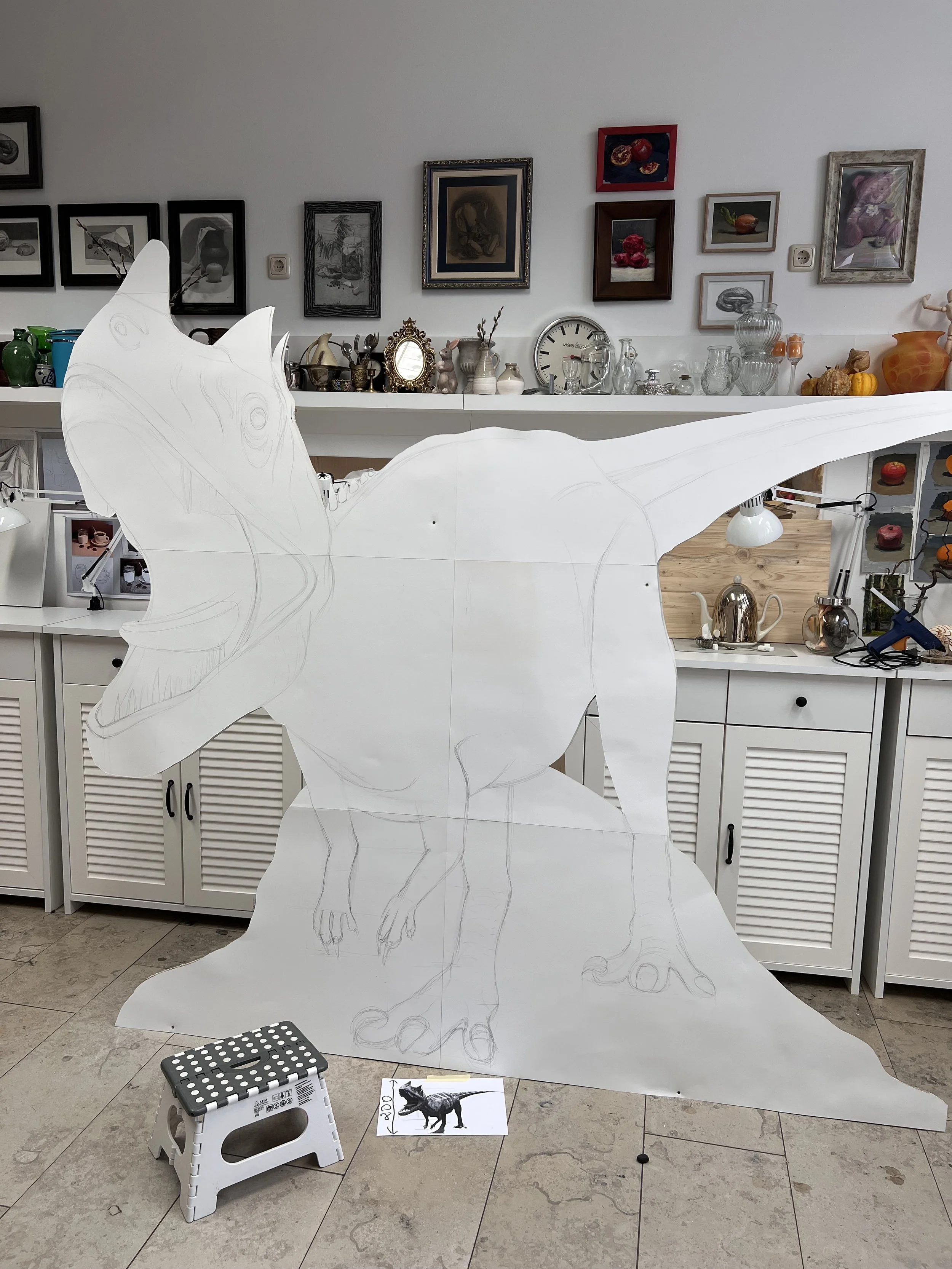 Dinosaurier Maltechnik