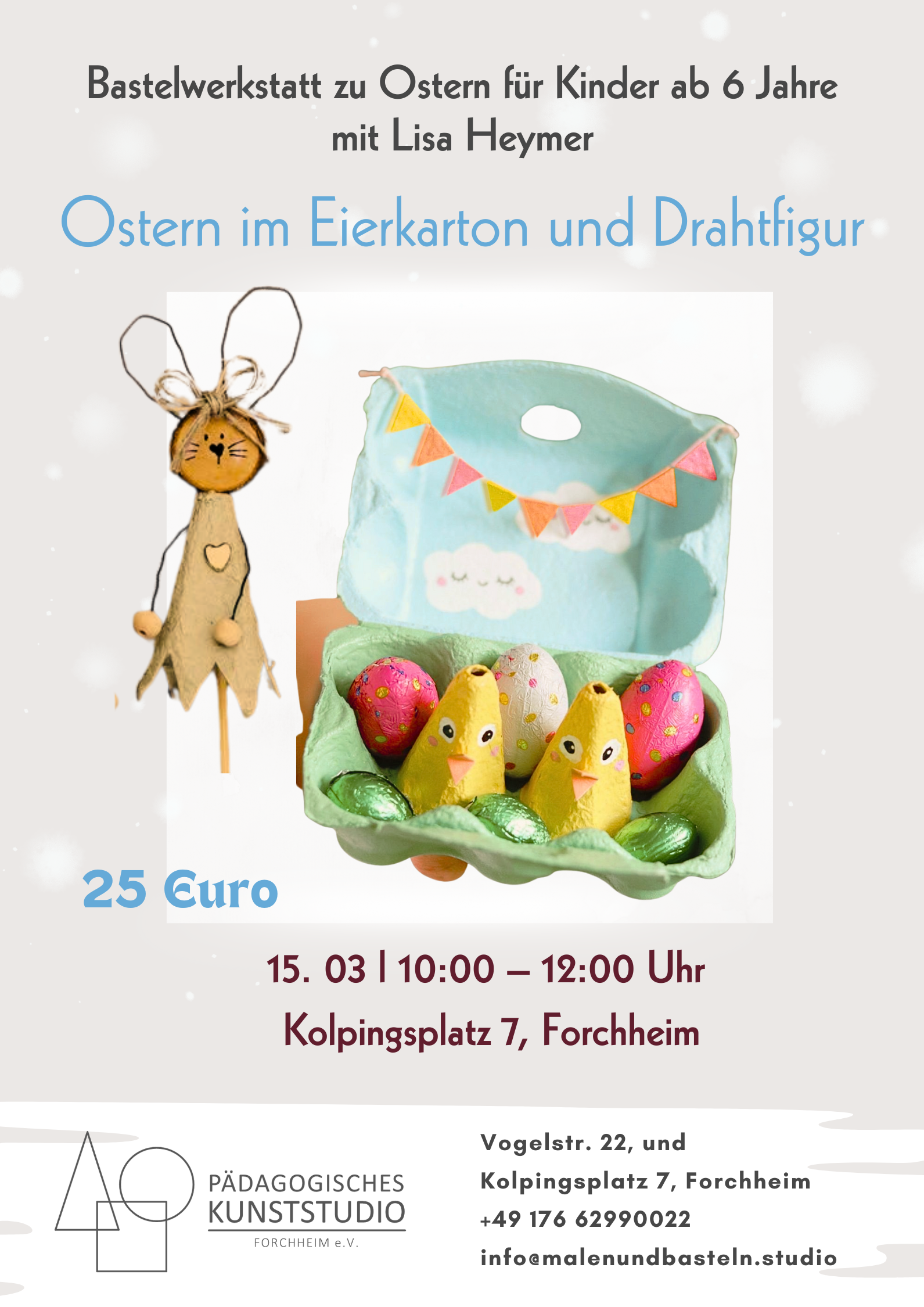 Workshop Ostern im Eierkarton u. Drahtfigur
