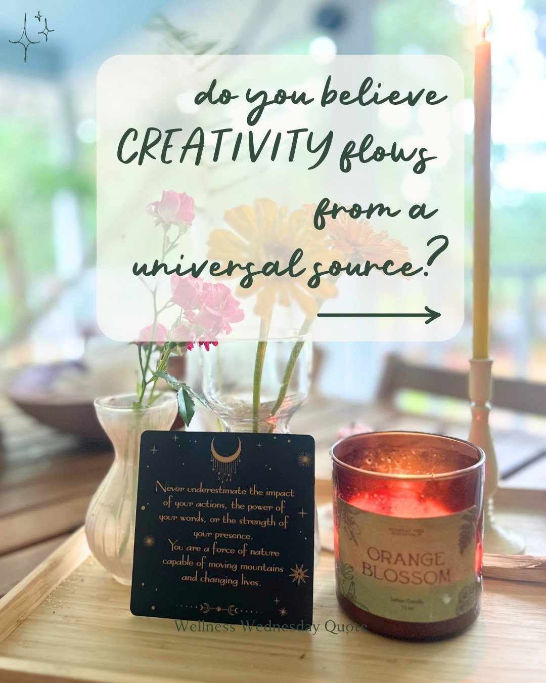 Do you agree or disagree?
Creativity and flow- Do you believe it comes from within you or outside of you?
Music producer Rick Rubin says, "This content does not come from within us. The Source is out there. A wisdom surrounding us, and inexh