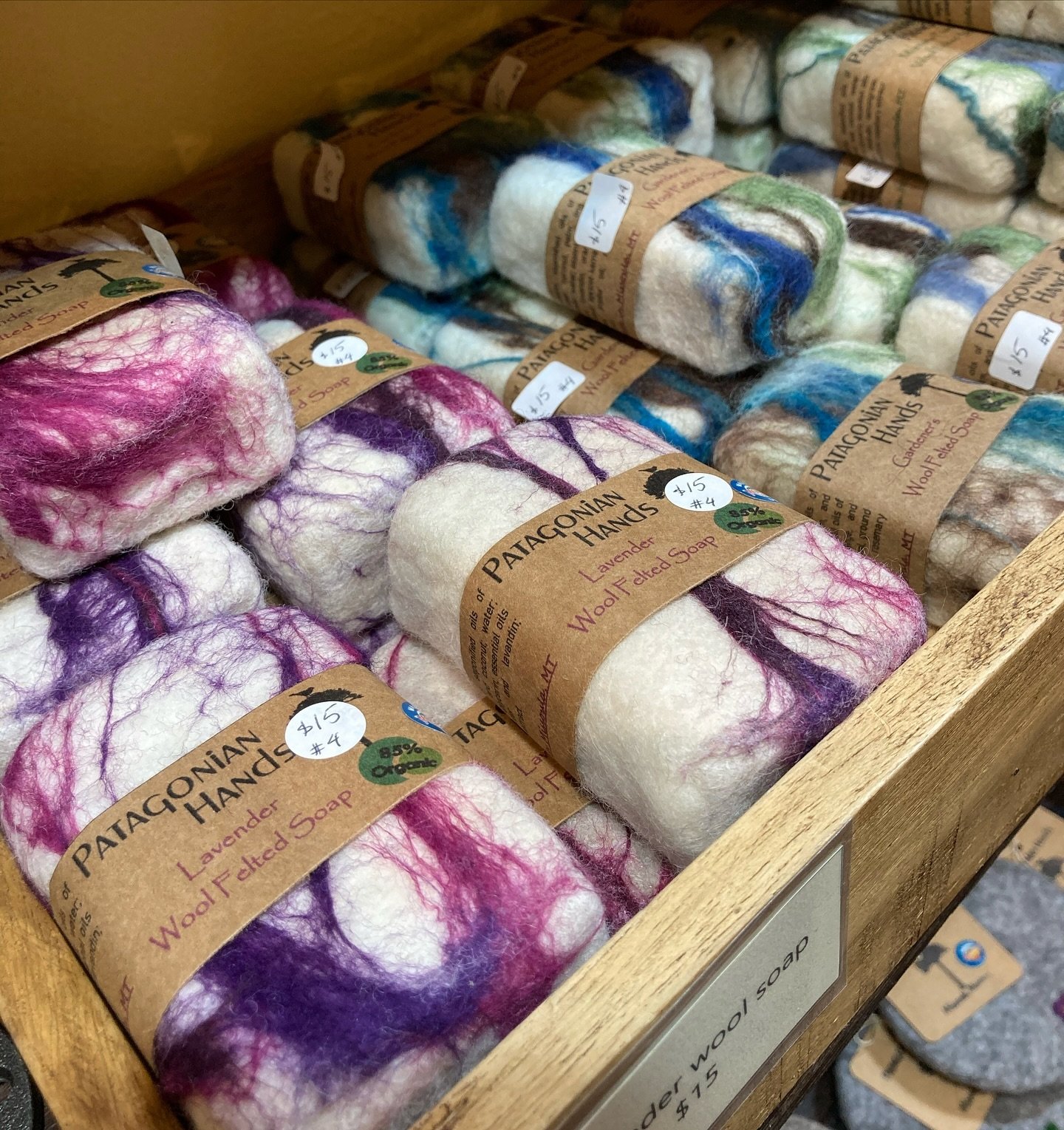 Looking for a practical gift? 🎁 Have you tried our wool soaps?! Omg you must! They last at least three times longer that a regular bar of soap 🧼. They are available at @theartistsshop in downtown Missoula. And also in @handmademt in Polson!  And ye