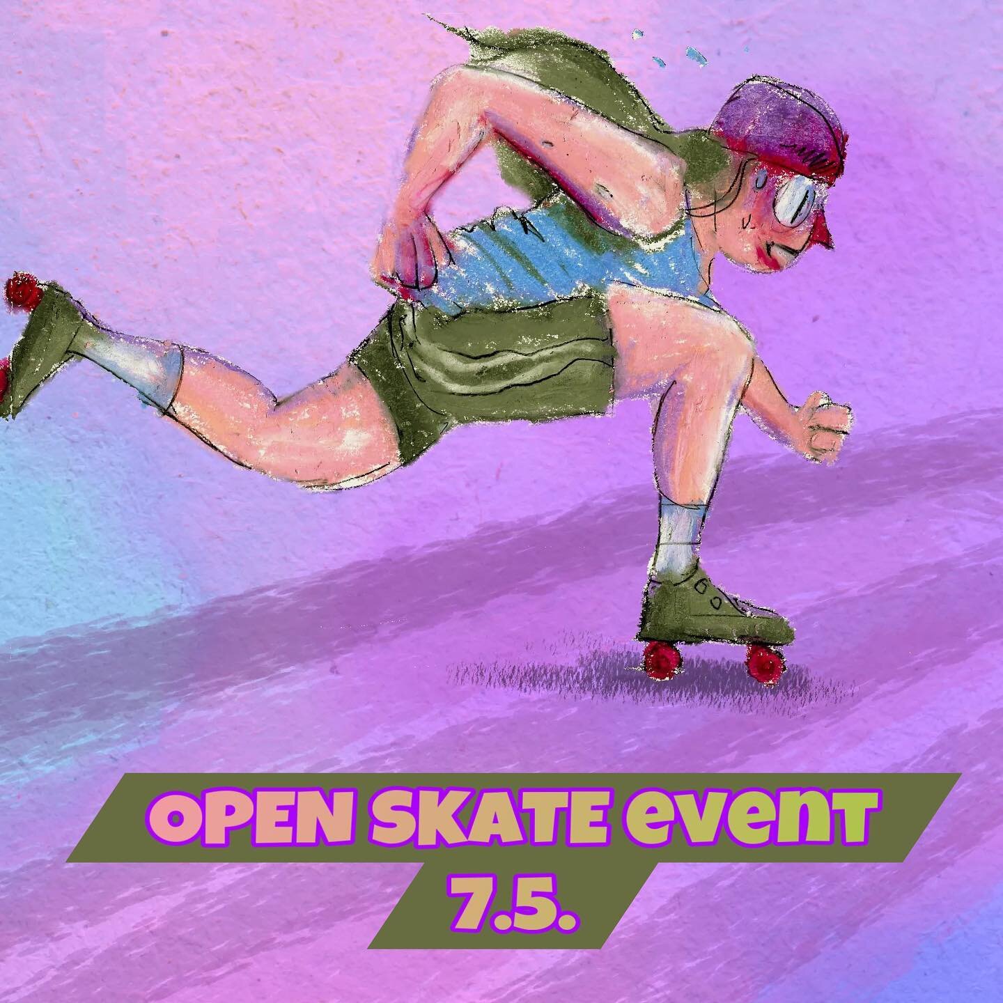 Open Skate event coming on 7.5.! 🤩

In English below.

Tule kokeilemaan roller derby&auml; avoimiin treeneihin! Osallistuminen ei maksa mit&auml;&auml;n, ei sido mihink&auml;&auml;n eik&auml; vaadi aiempaa luisteluosaamista tai omia v&auml;lineit&au