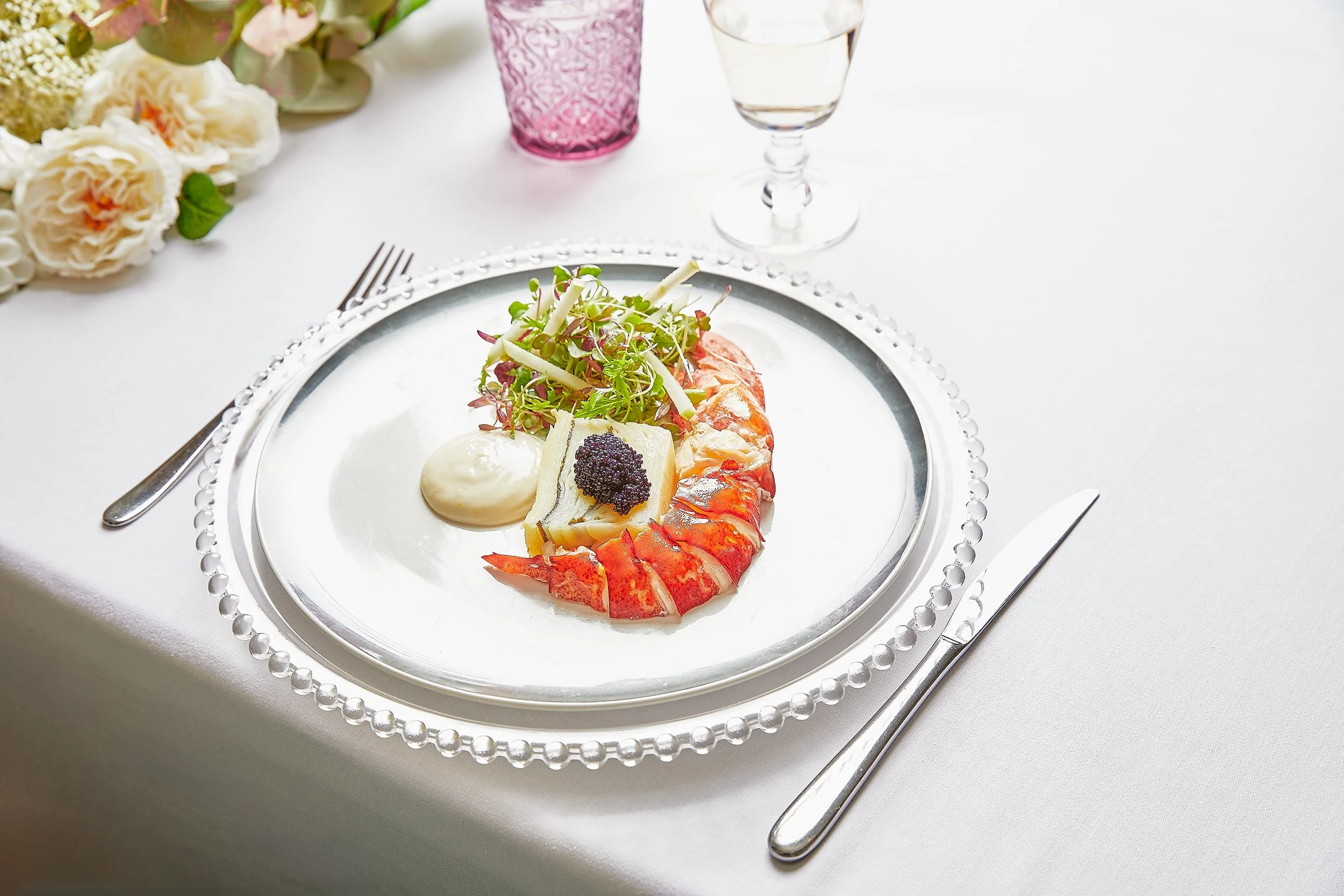 plated lobster at corporate event