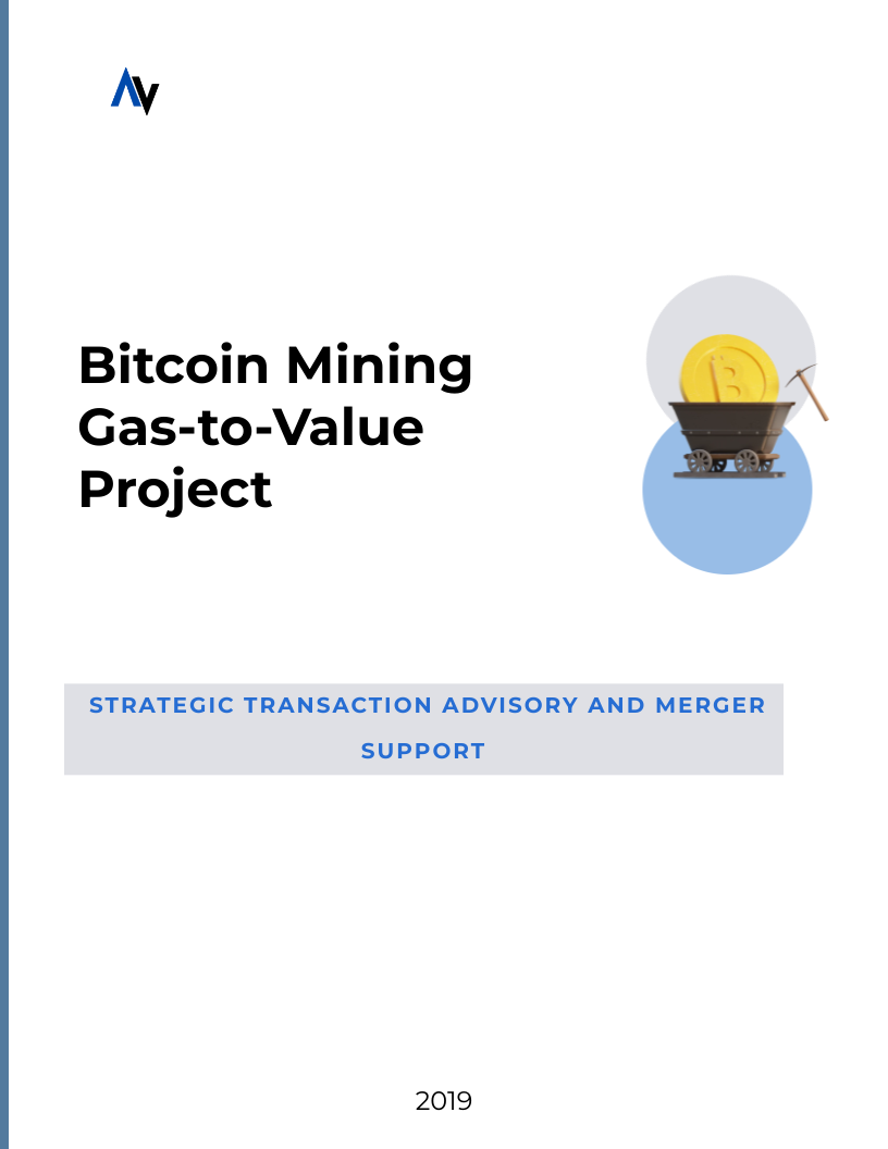 Three Vectors partnered with a bitcoin company to provide financial advice to materialize a gas-to-value  project