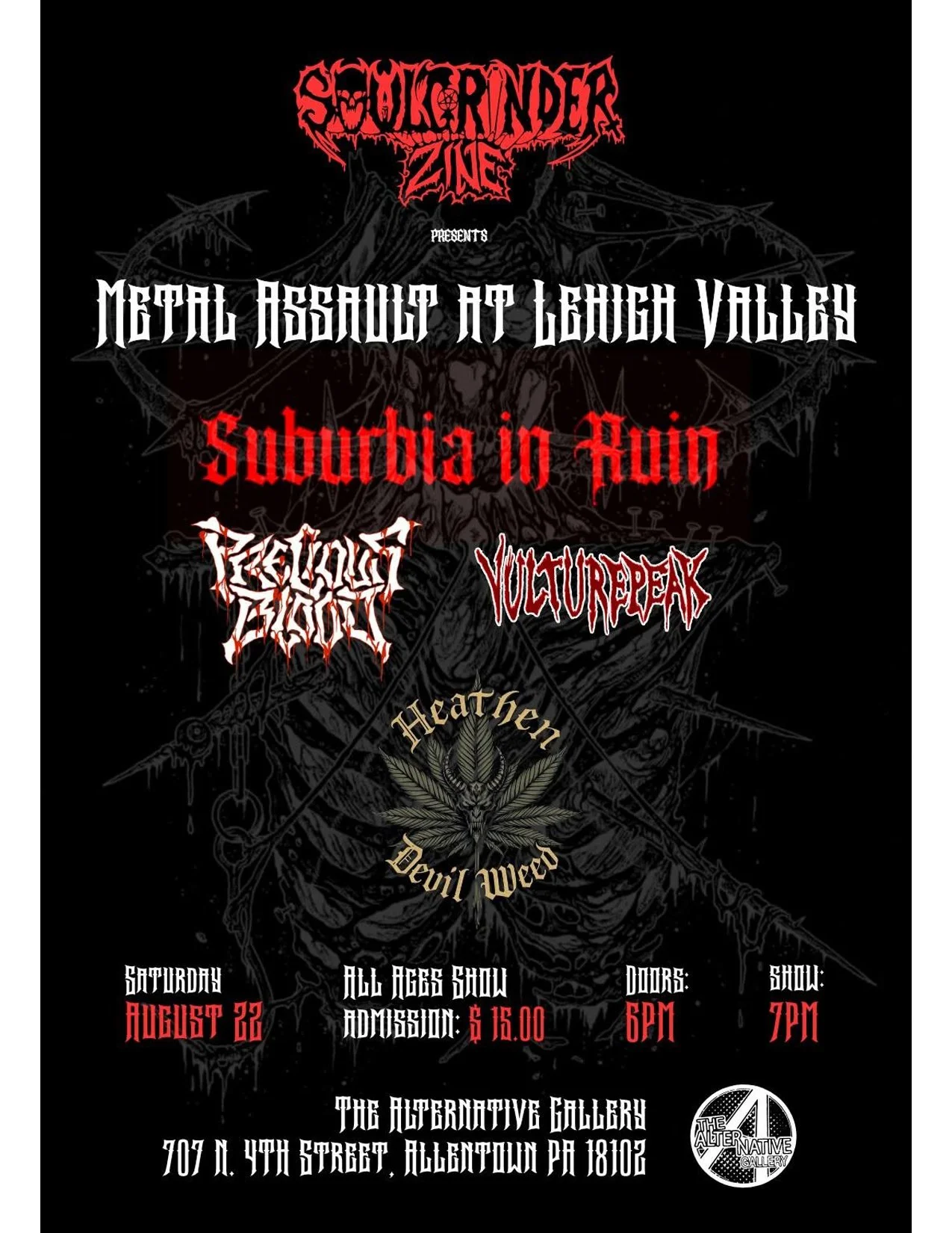 SoulGrinder Zine Presents - Metal Assault August