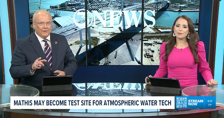KIII 3 News Highlights Tsunami Products’ Atmospheric Water Generation Demonstration and Potential Mathis Pilot