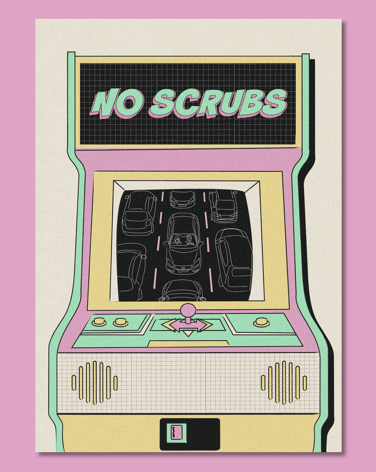 No Scrubs + Illustration & Bold typography