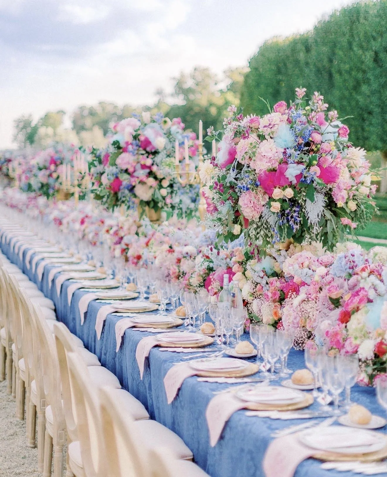 Reception Dining at Château du Grand-Lucé 