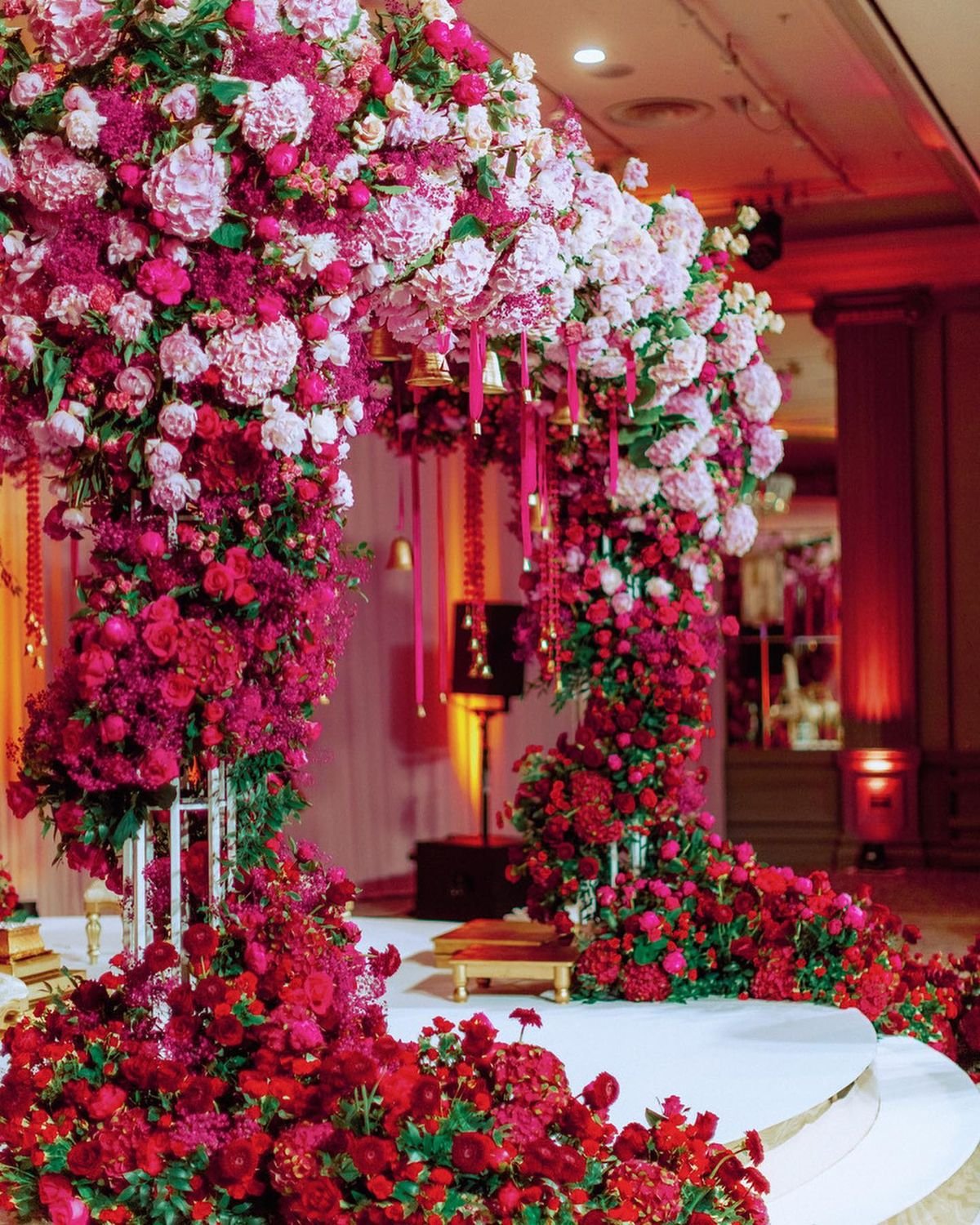 Red Mandap Ceremony Florals