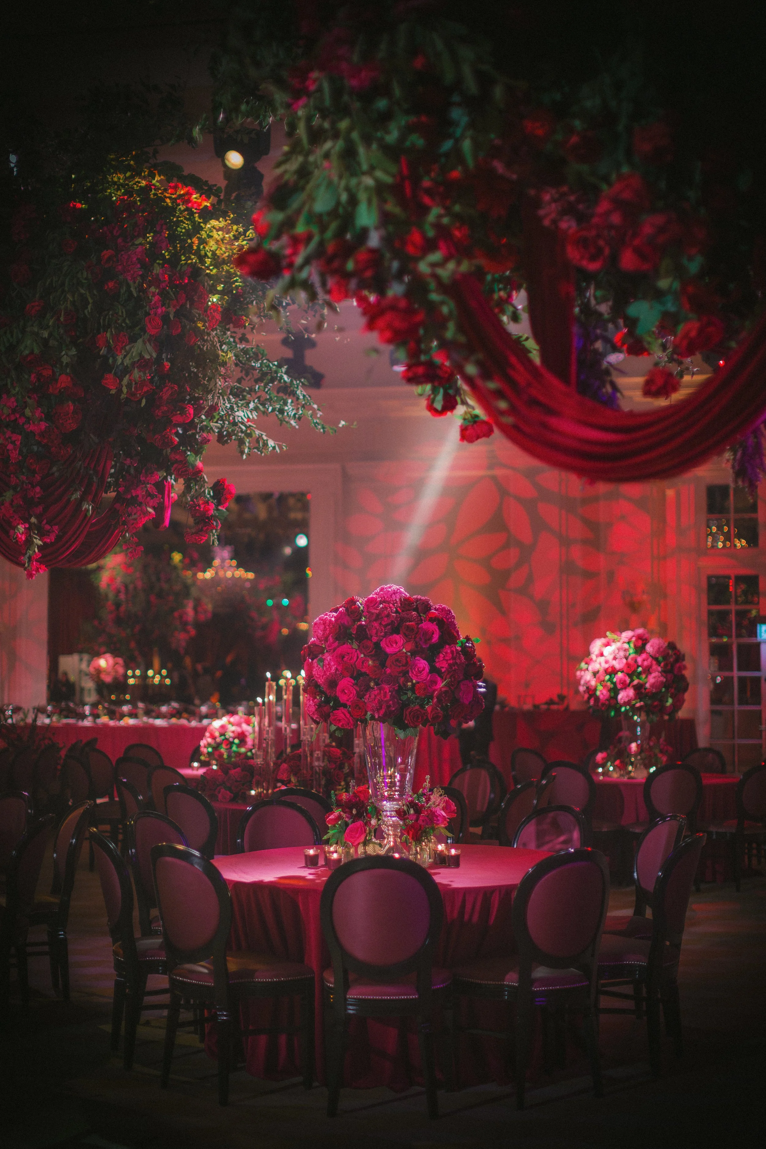 Raffles London Red Wedding Florals