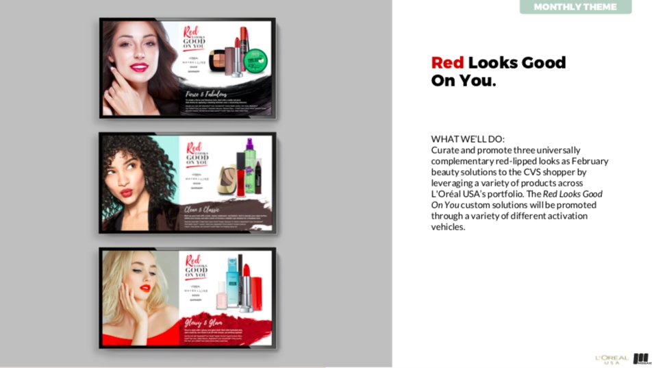Program explains the "red" for three universally complimentary looks for different curated skin types