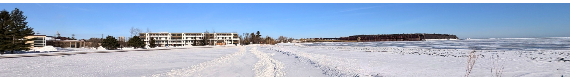 Panoramic views of the condos and upper harbor