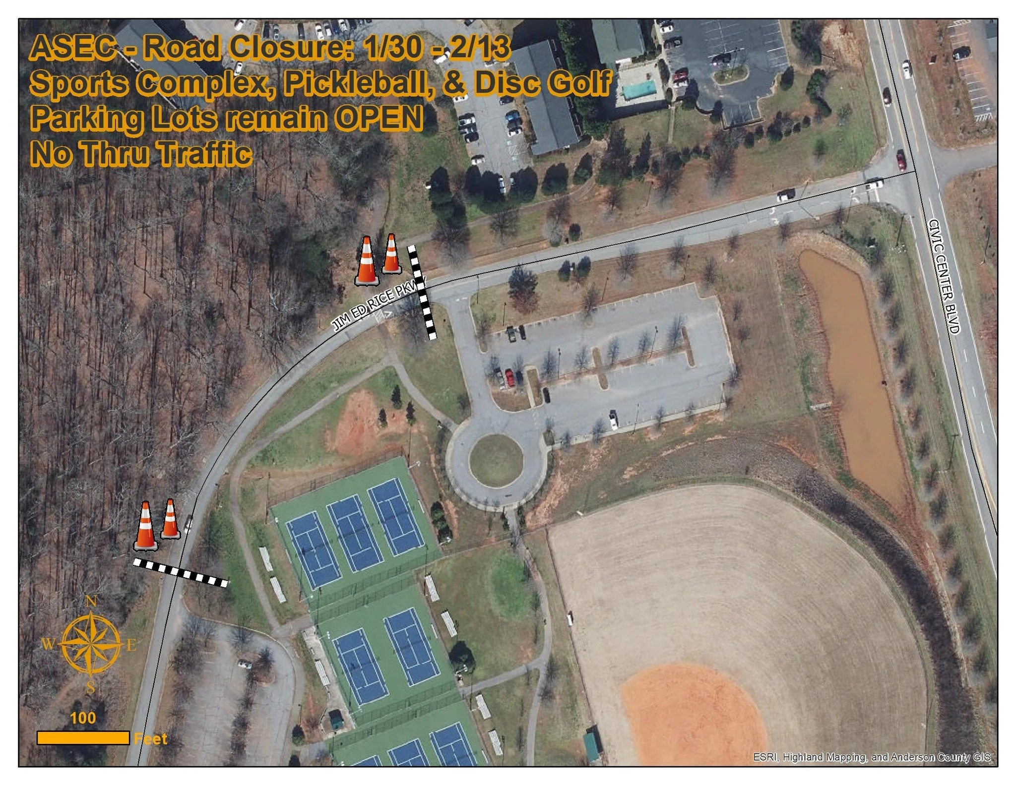 MLK Blvd Entrance to Civic Center Closed Monday-Feb.13