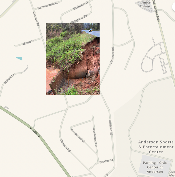 Notice: Portion of Camson Road Collapsed; Repair Expected to Take 2 Weeks