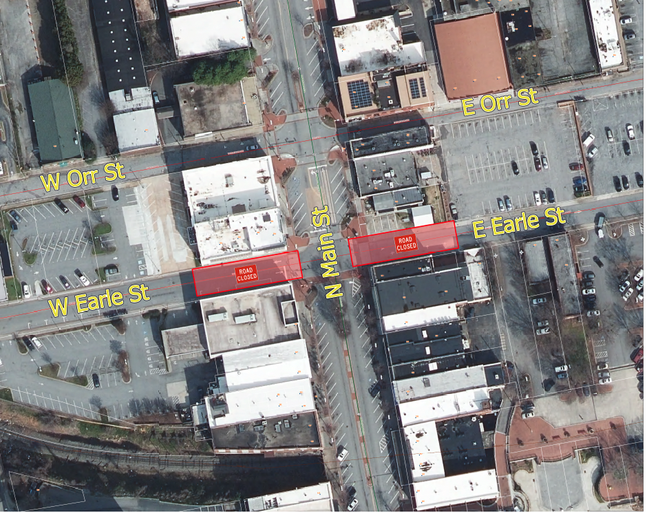 Parts of Earle Street Closed this Week for Crosswalk Repairs