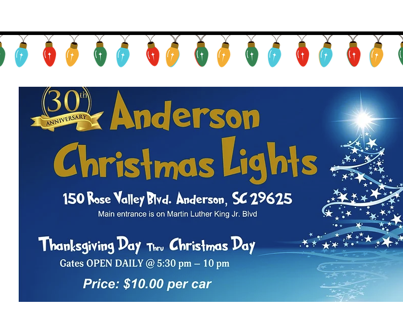 Holidays will Shine at Anderson Christmas Lights