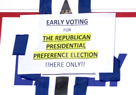Lines Greet Early Voters in GOP Presidential Primary