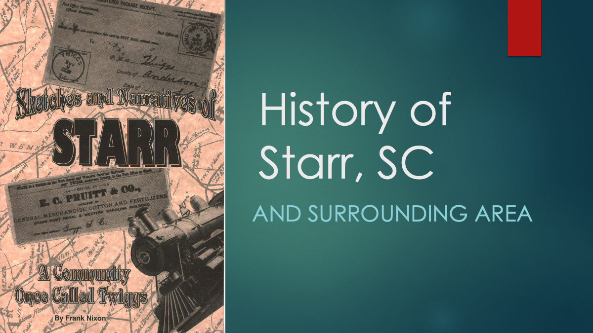 From "Twigs" to Starr, Town's History Lives on Today