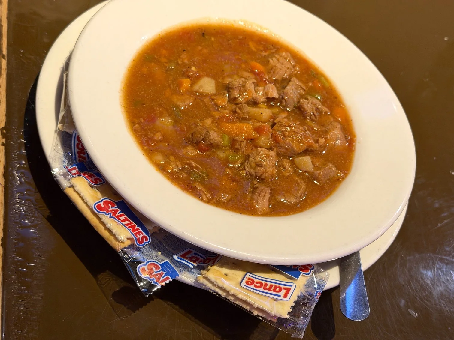 Vegetable Beef Stew at Carson’s Welcomed Treat on Cold Days