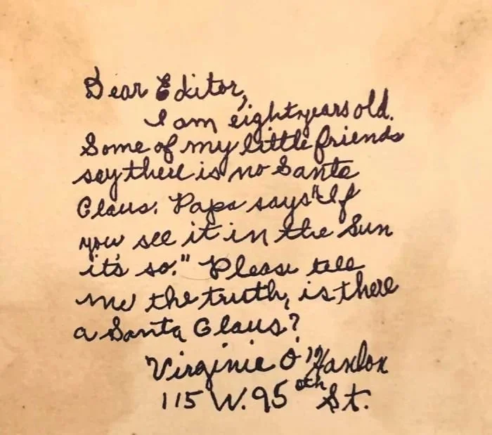 Child’s Letter a Tradition Skeptical Age Cannot Afford to Surrender
