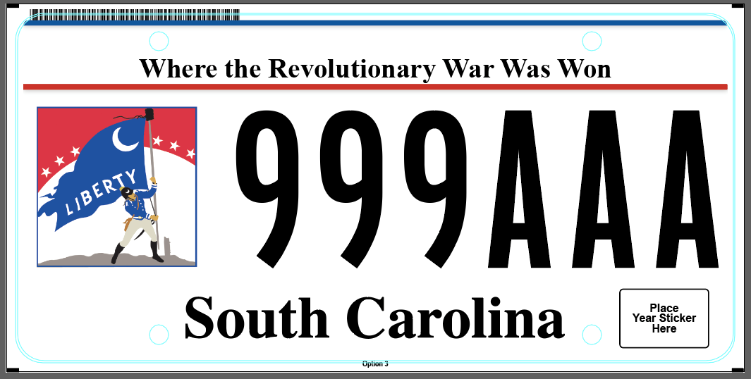 New License Plates Brag About S.C. Role in Revolutionary War 