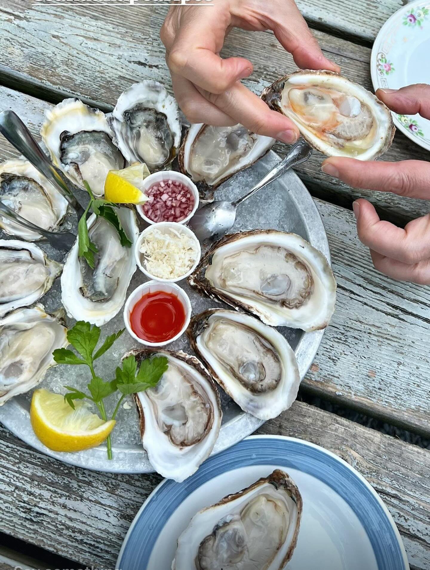 Sunshine and fresh shucked oysters ☀️ 
Join us for lunch Saturday &amp; Sundays 

Gentle reminder&hellip; one week till Father&rsquo;s Day, 

📸 @tjdesign
