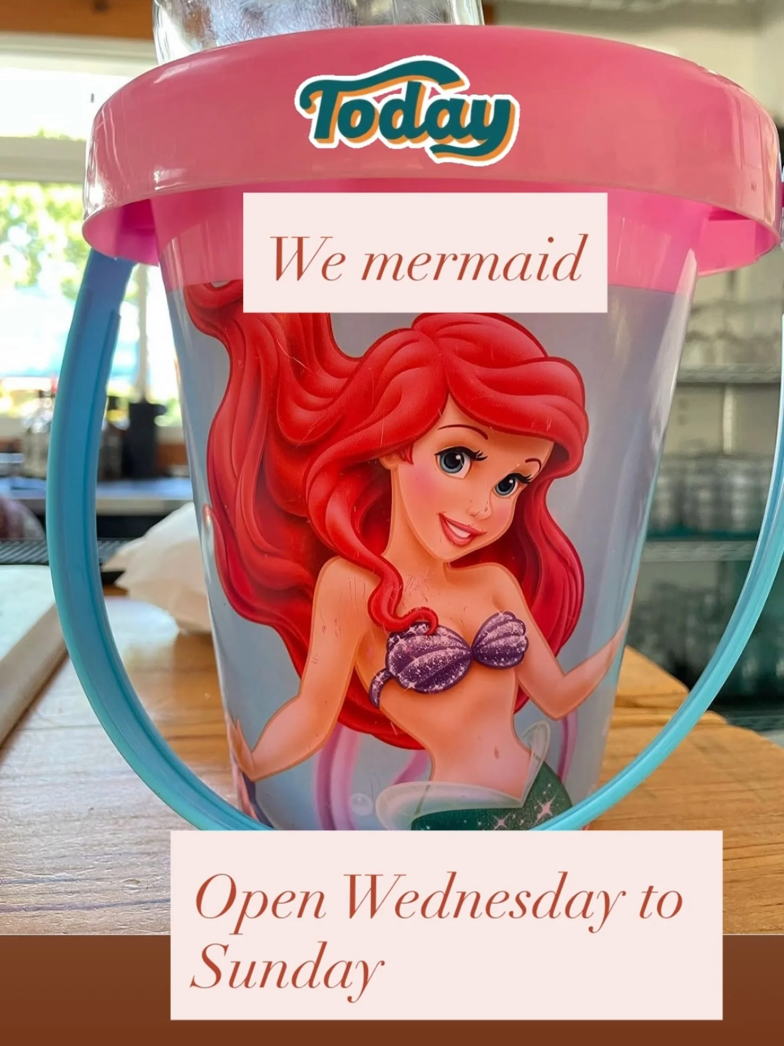 Sea you Wednesday! 

Noon to 9pm 
Five days a week