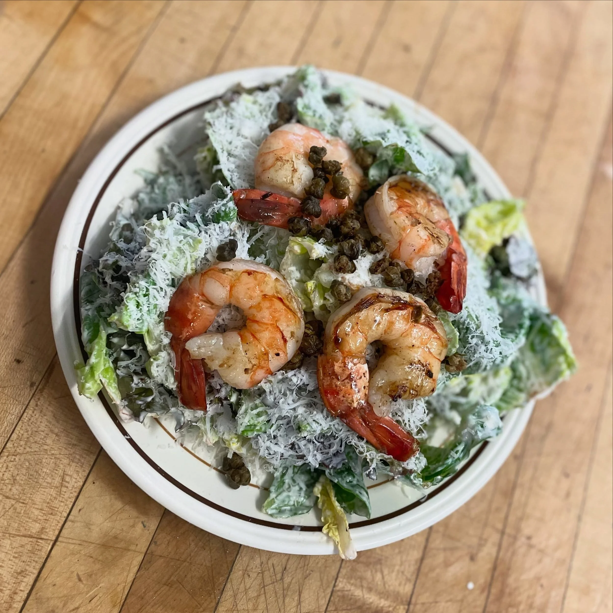 Ceasar Salad + Jumbo Shrimp 🍤