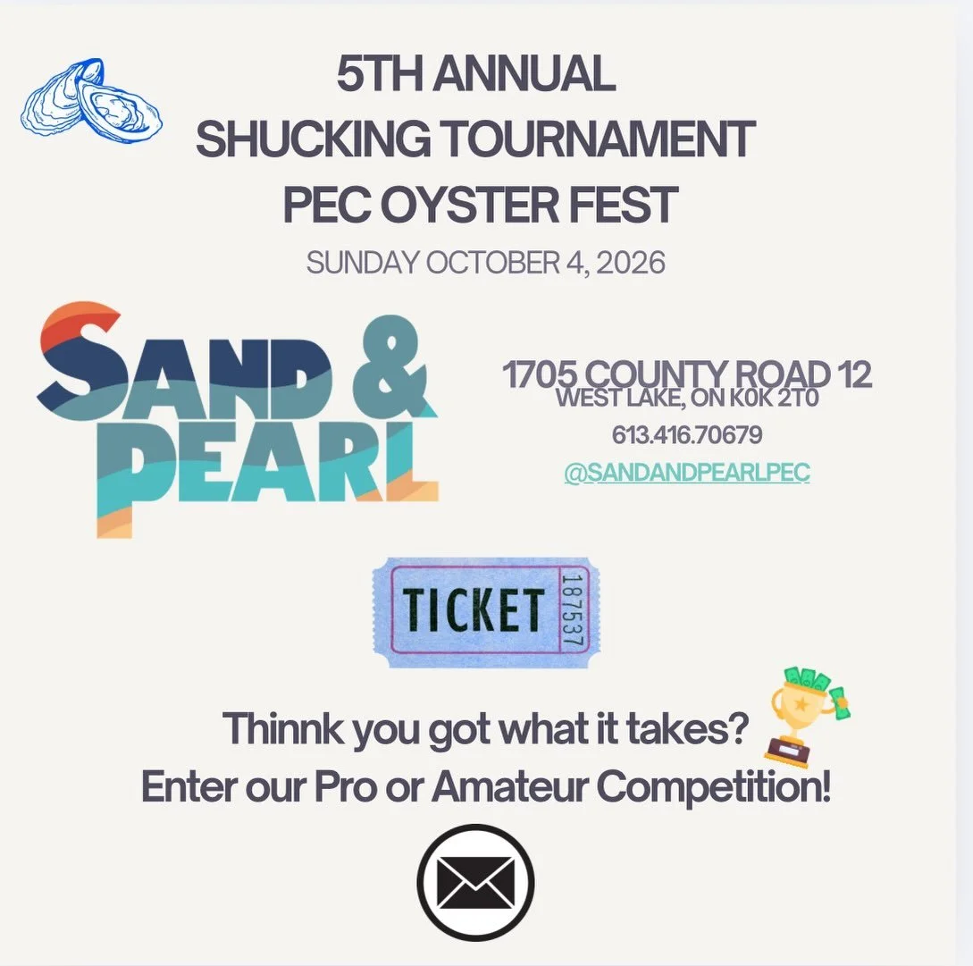 Join us for our 5th Annual PEC Oyster Fest and Shucking Tournament!

It&rsquo;s the sporting event of the season! 🦪 🦪

Ticket Link in bio 

Want to compete? Send us a DM to enter
First Place $500 
Second Place $250 
Cleanest Plate $50 

++ prizes! 