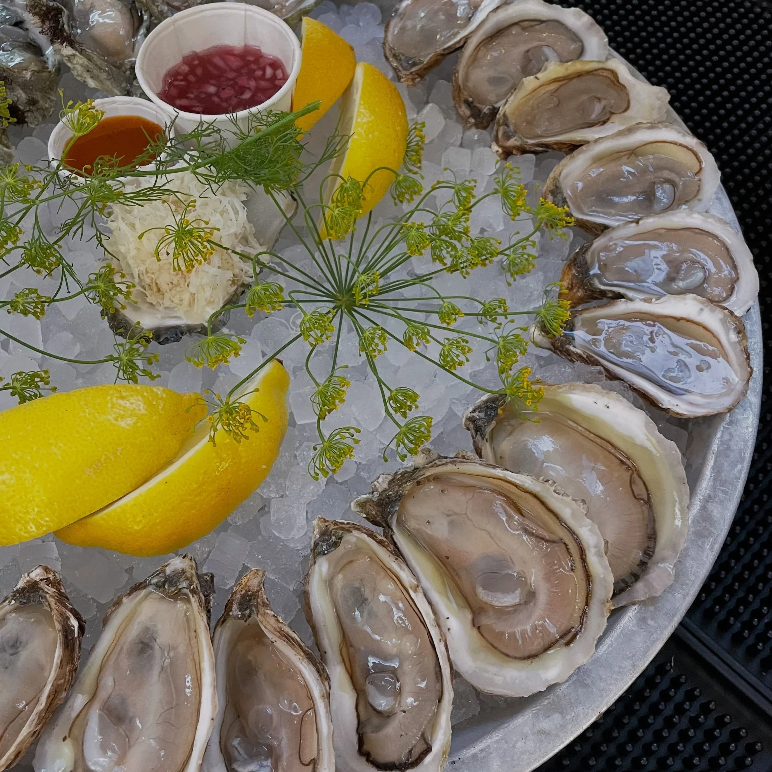 Oysters on deck this weekend

Cheebooktook, New Brunswick 
Northern Belle, Prince Edward Island 
Fanny Bay, British Columbia 
Kumamoto, Washington