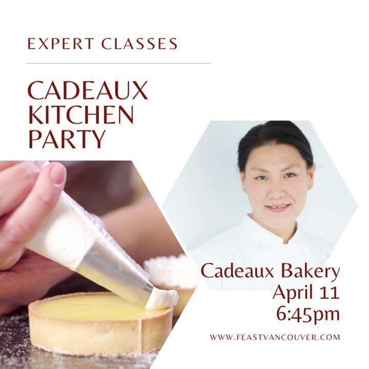 [SOLD OUT] Ready for a sweet party? Tonight, at Cadeaux Kitchen Party, you'll learn to make pastry cream, swiss meringue, lemon curd, and the ultimate secret to layering the perfect cake! Expect good music, great company, delicious snacks, and a welc