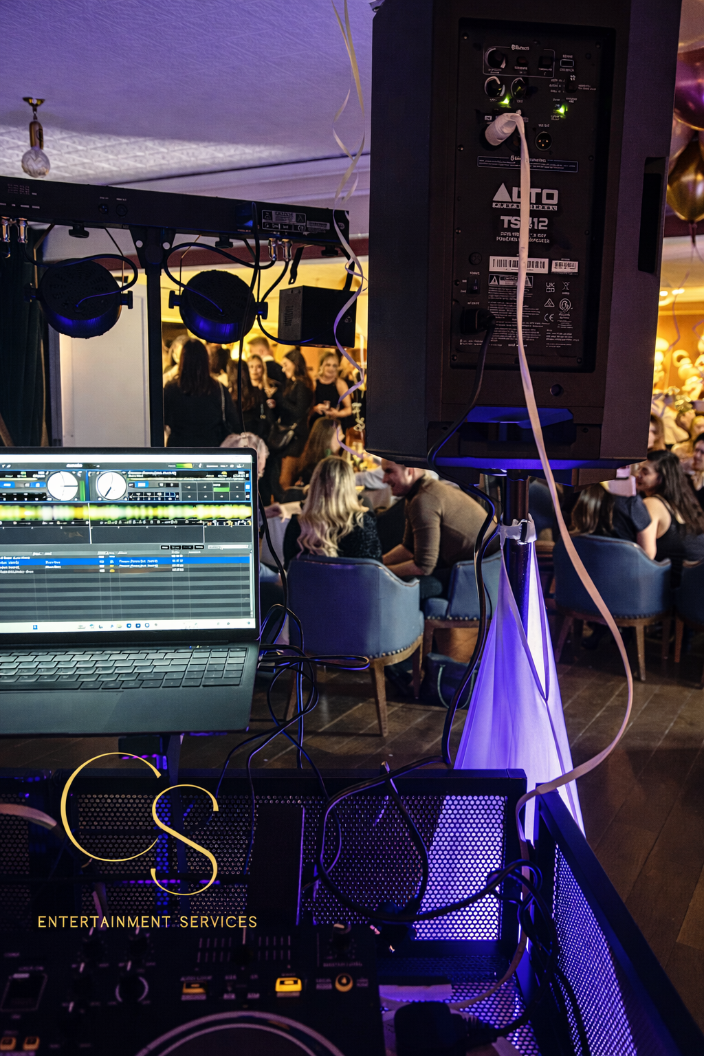 DJ entertainment with professional lighting at private party venue