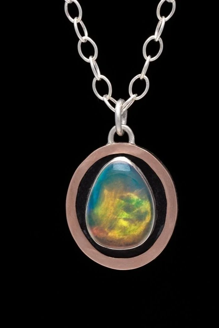 Opal and rose gold