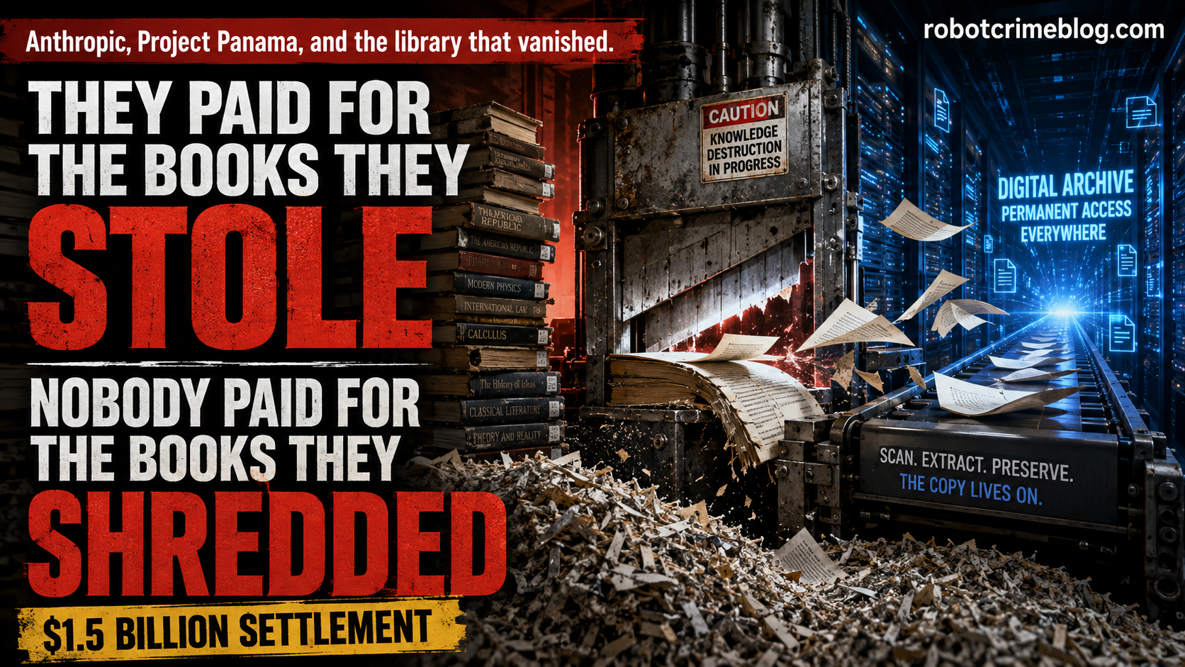 The Bill Came for the Books They Stole. Nobody Sent One for the Books They Shredded.