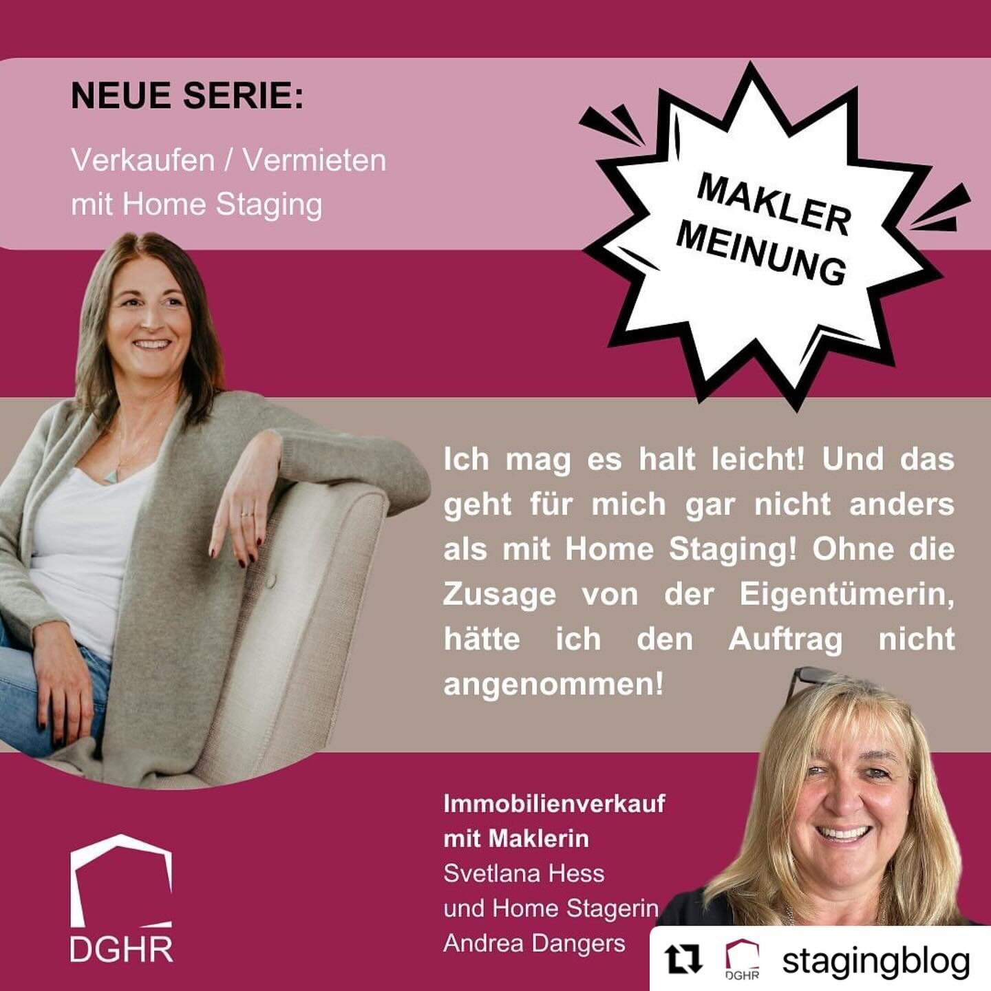 ✨Als stolzes Mitglied des Fachverbands f&uuml;r Home Staging und Interior Redesign (DGHR)  teile ich heute  mal einen tollen Beitrag vom stagingblog hier zeigt sich wieder mal der Erfolg vom Home Staging: 

(Repost @stagingblog with @use.)

Verkaufen