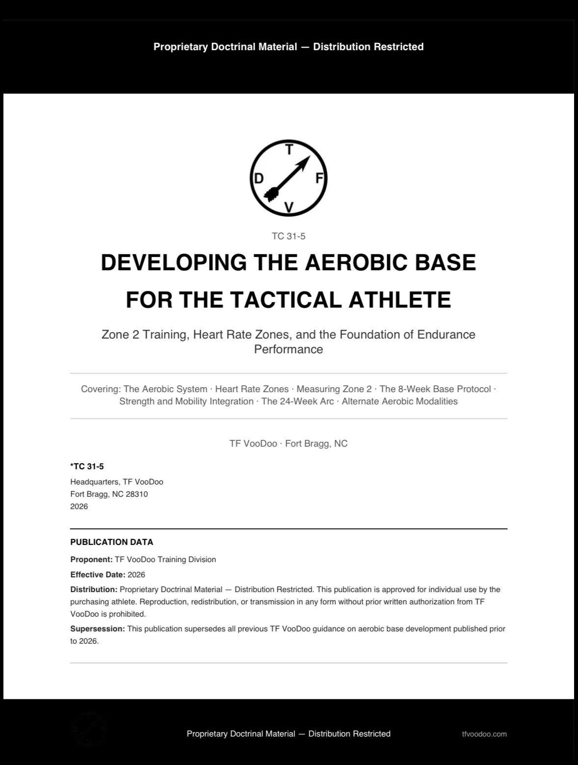 TC 31-5 — Developing the Aerobic Base for the Tactical Athlete
