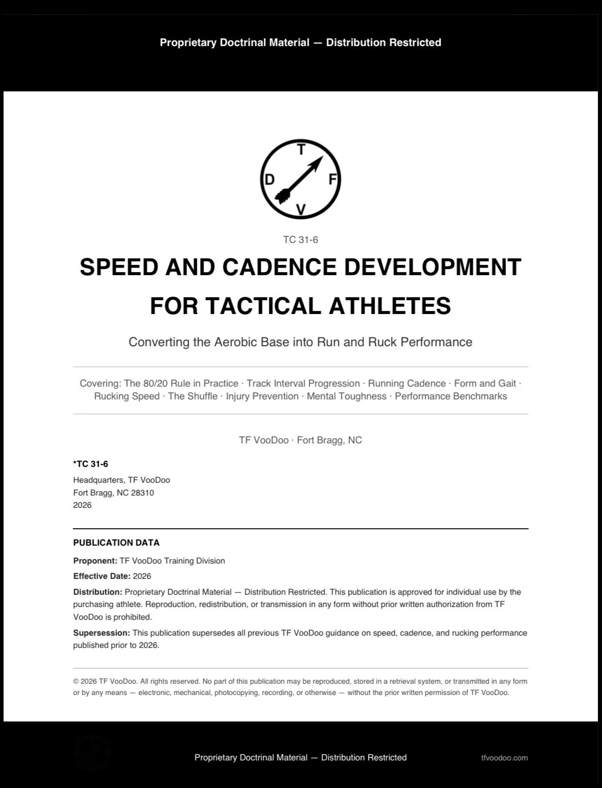TC 31-6 — Speed and Cadence Development for Tactical Athletes