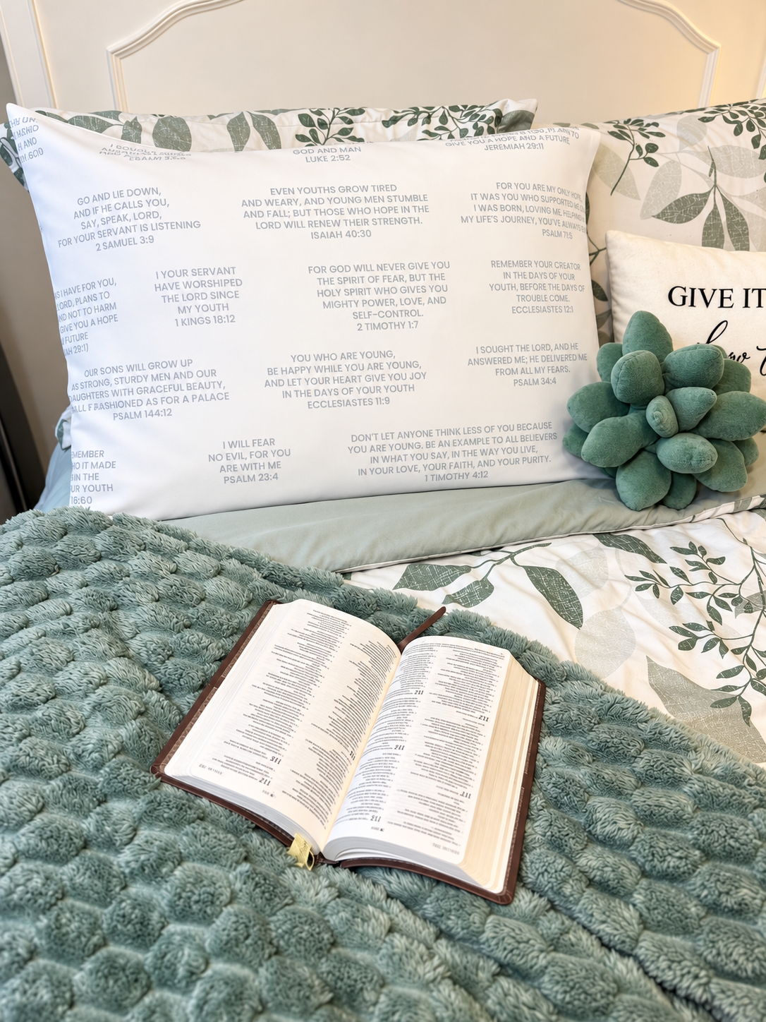 Young Warrior Scripture Pillowcase