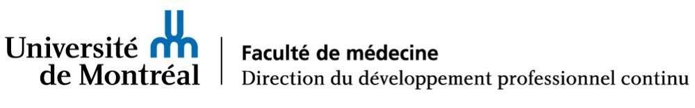Logo de l'Université de Montréal, Faculté de médecine, Direction du développement professionnel continu.