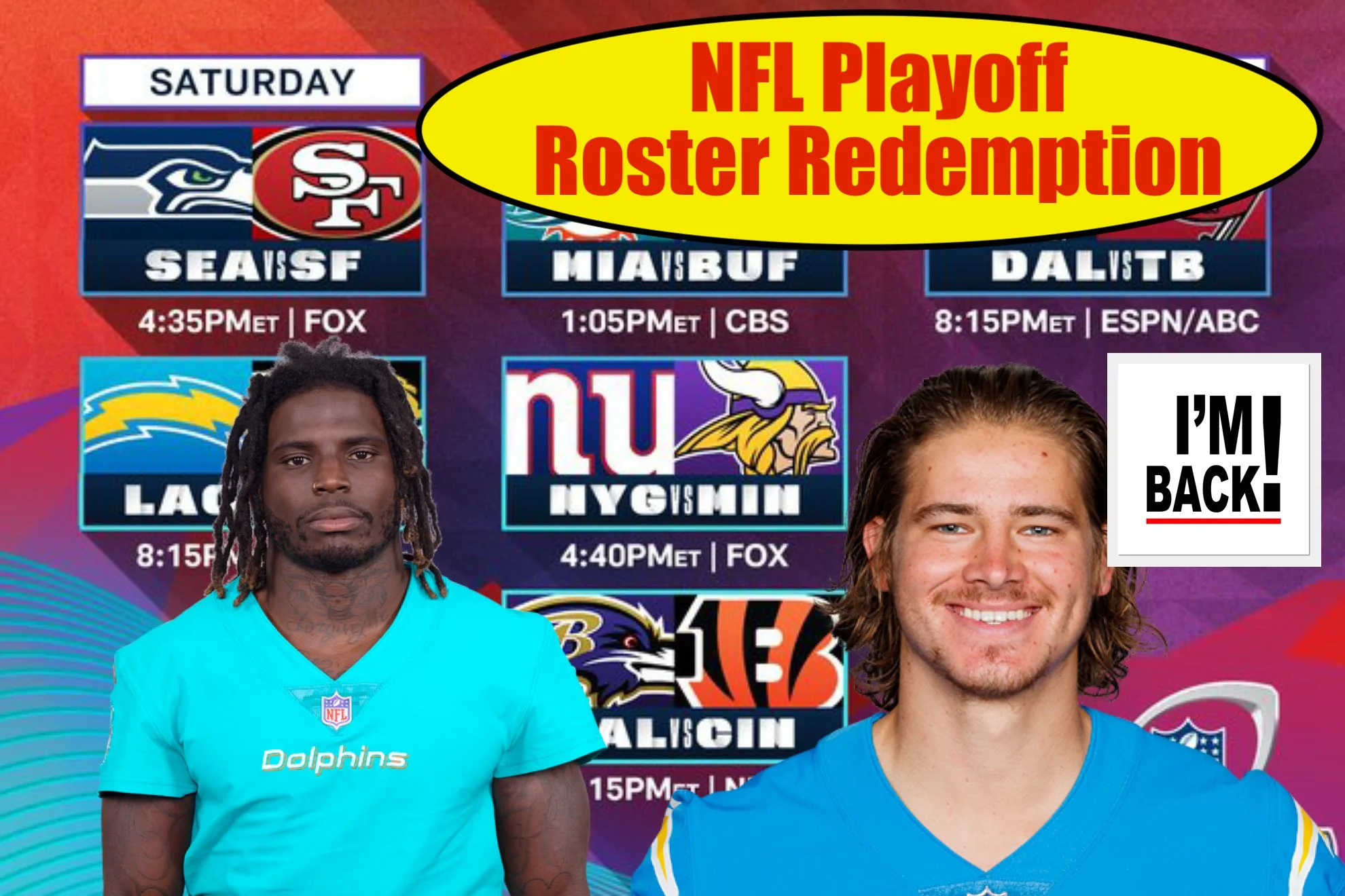 NFL PLAYOFF ROSTER REDO: Drafting The Best Second Chances