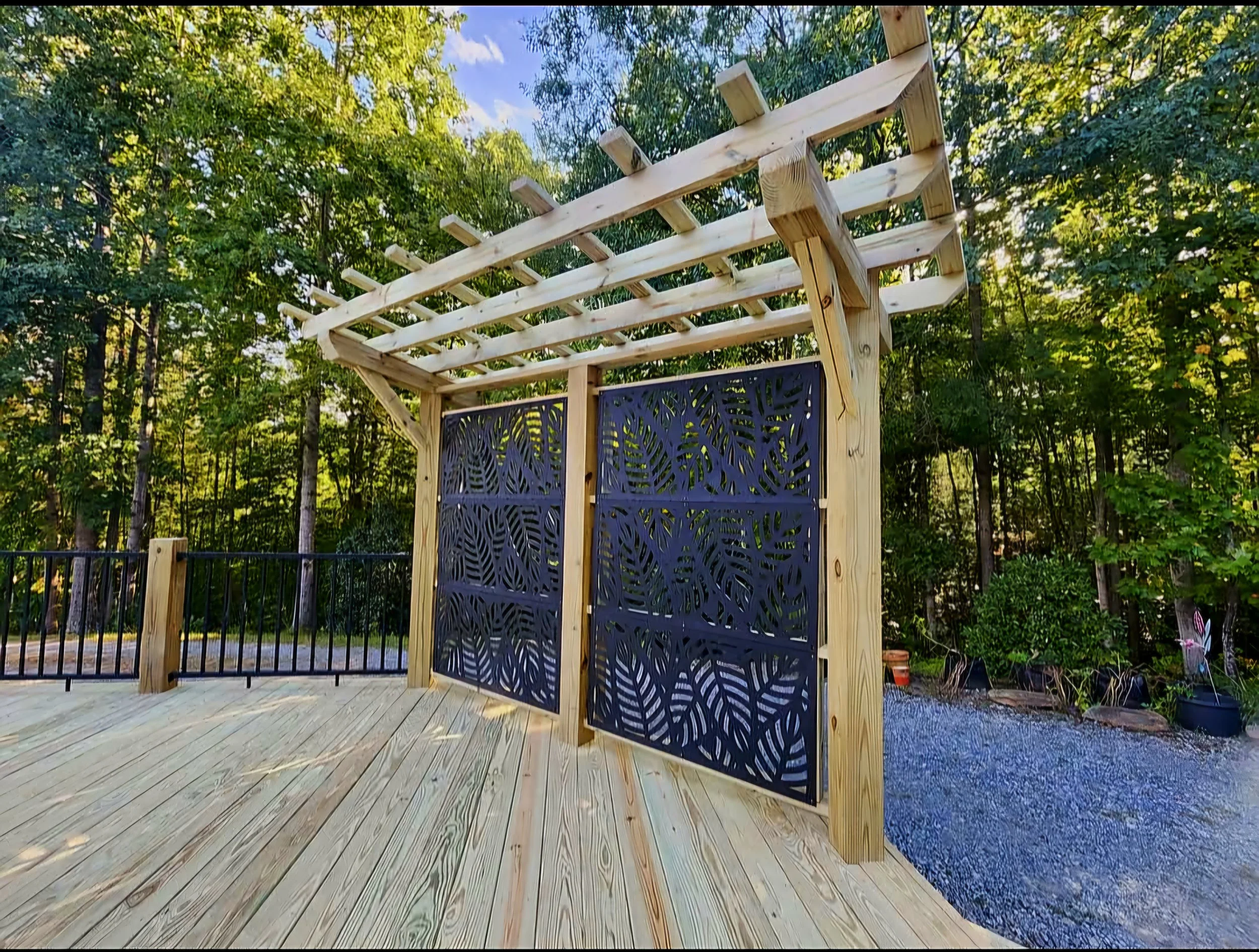 Pergola and covered outdoor living structure built in Waxhaw North Carolina
