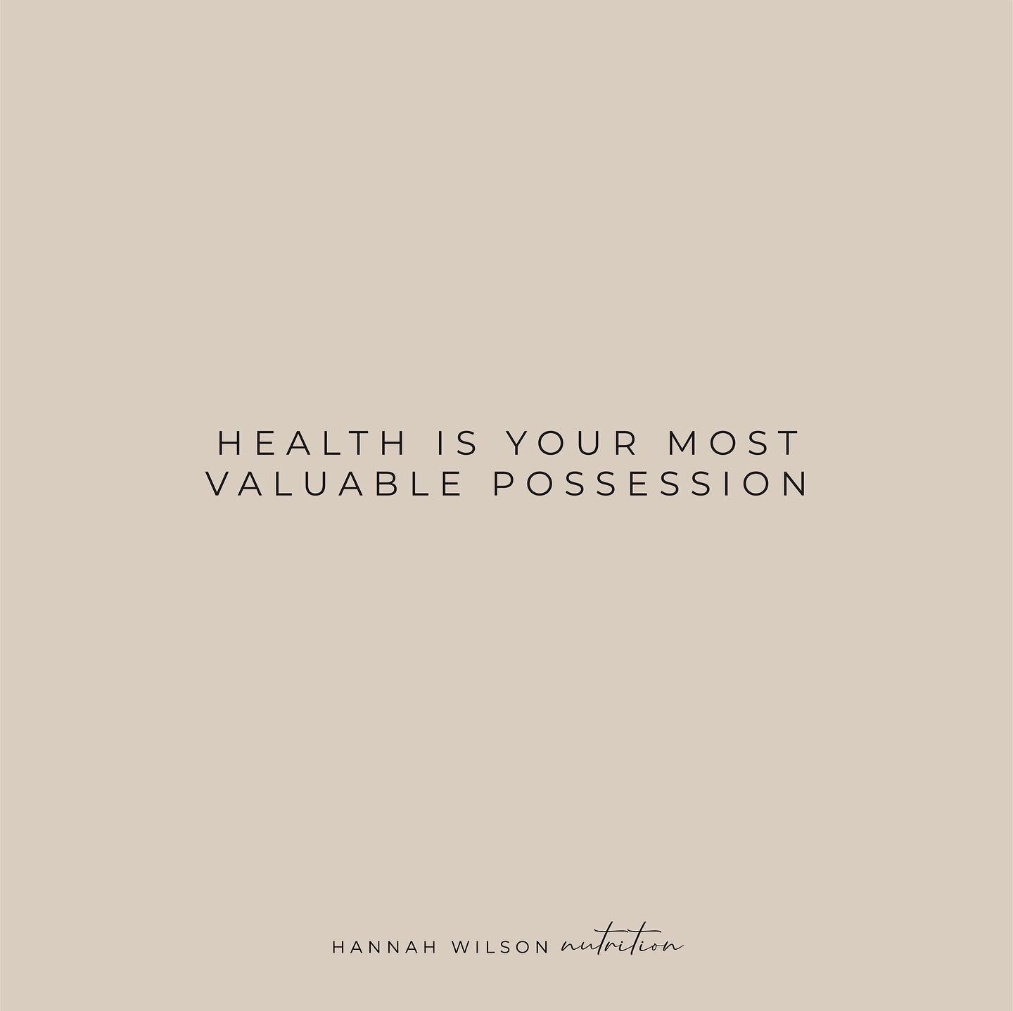 Never a truer sentiment, but one we often forget/ignore when life or others&rsquo; needs get in the way.
⠀
Remember though, improving or even maintaining a good level of health doesn&rsquo;t always have to tie back to a number on the scale. You can m