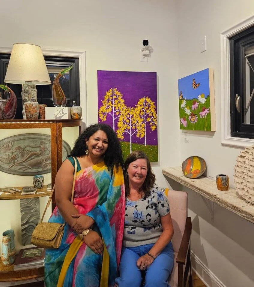 My #3 most popular photo from 2025 is this shot from opening night of my solo show Finding Joy @blue_doorgallery in September. I felt so much love and support that night with friends traveling from near and far to attend. My friend Kavya and her husb