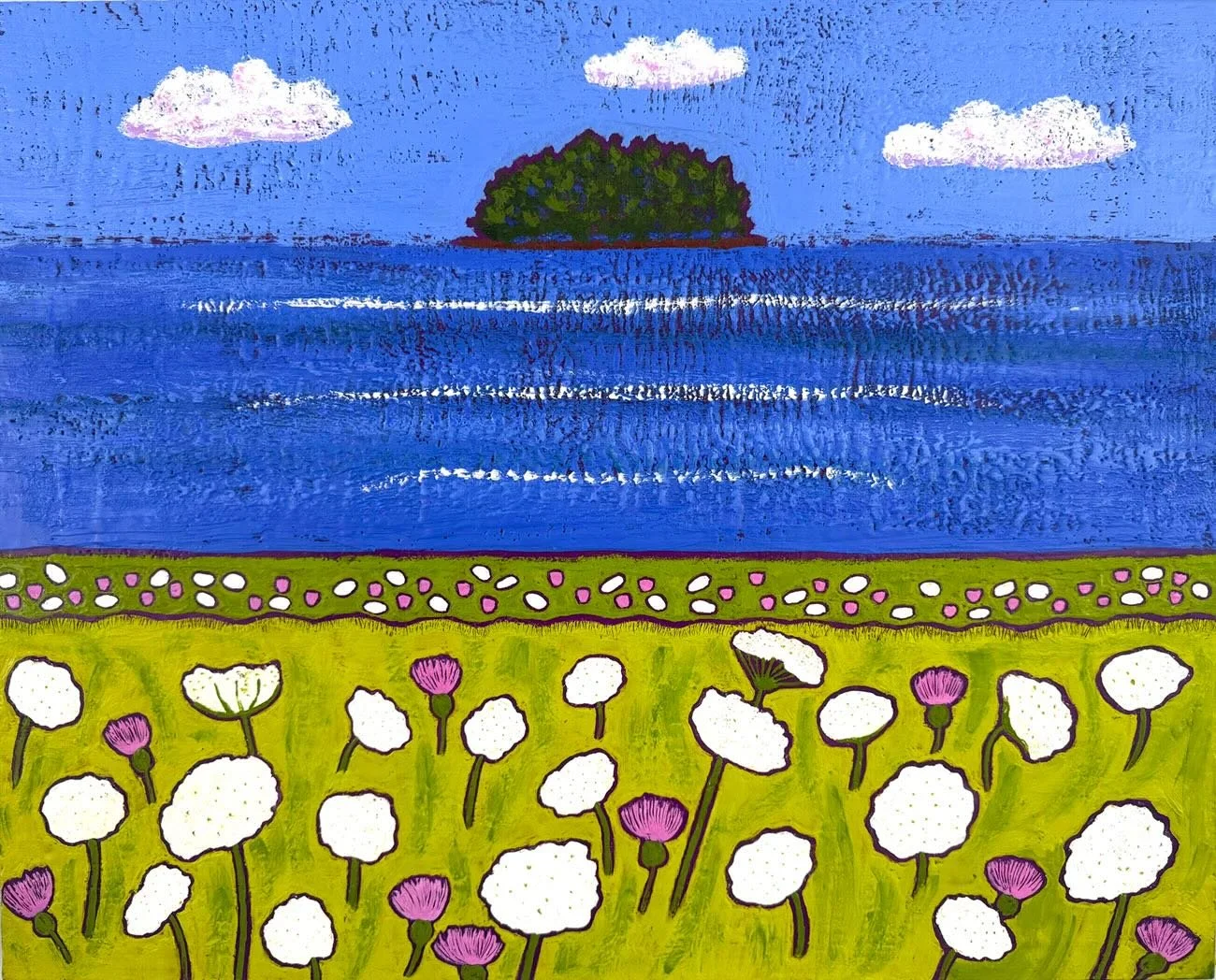 And we&rsquo;re down to the #2 most popular post for 2026! Queen Anne&rsquo;s Lace, 24&rdquo; x 30,&rdquo; encaustic on panel. Queen Anne&rsquo;s Lace always reminds of the carefree joys of summer, so I kept a playful approach to this subject. I freq