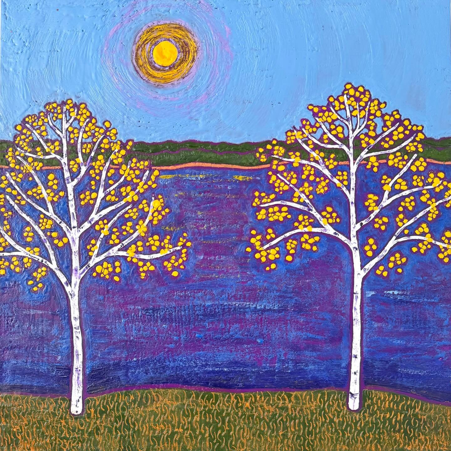 🔴 Just found out these two pieces have sold! Many thanks to @edgewatergalleryvt for keeping my art biz humming while I paint away in the studio. (And maybe even sneak away for a little 🎿⛷️break to scope out new paintings!) In real life, I love ever