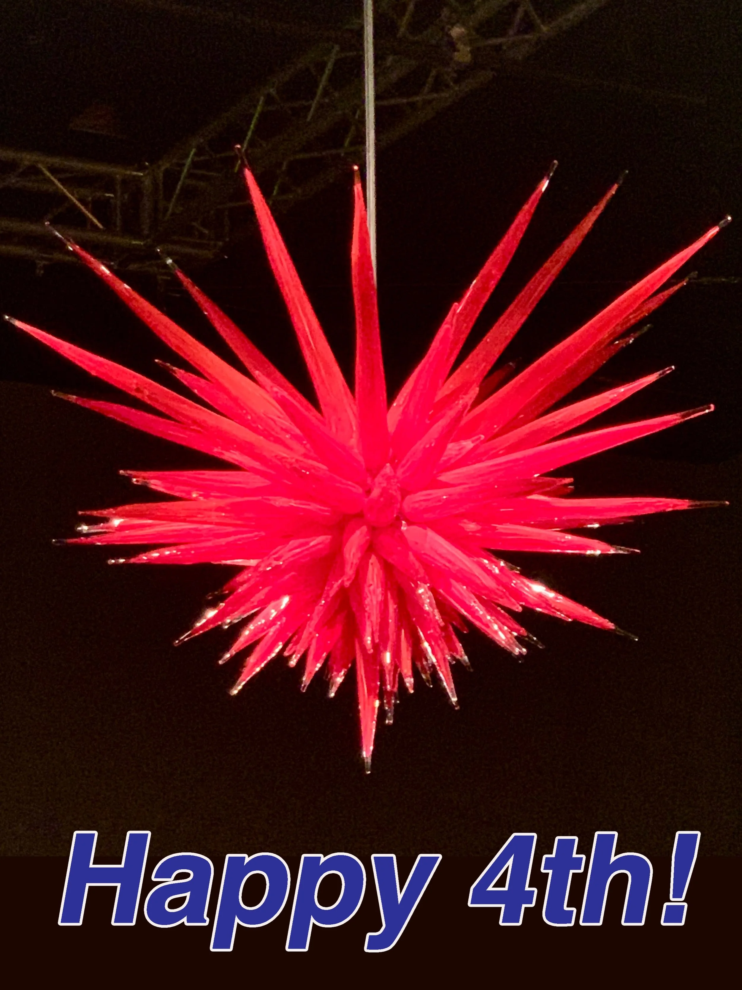 Happy 4th, everyone! These are my kind of fireworks &mdash; all of the color, none of the noise. (Photo taken several years ago at fabulous @chihulystudio show @biltmoreestate in Asheville.) 
.
.
#glassworks #colorfulart #glasssculpture #chihuly #ash